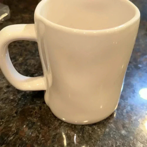 Rae Dunn HIS coffee tea mug drinking cup stoneware white color black font - Picture 3 of 5